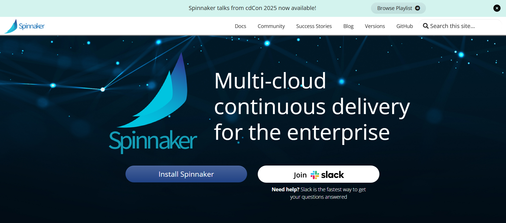 spinnaker homepage
